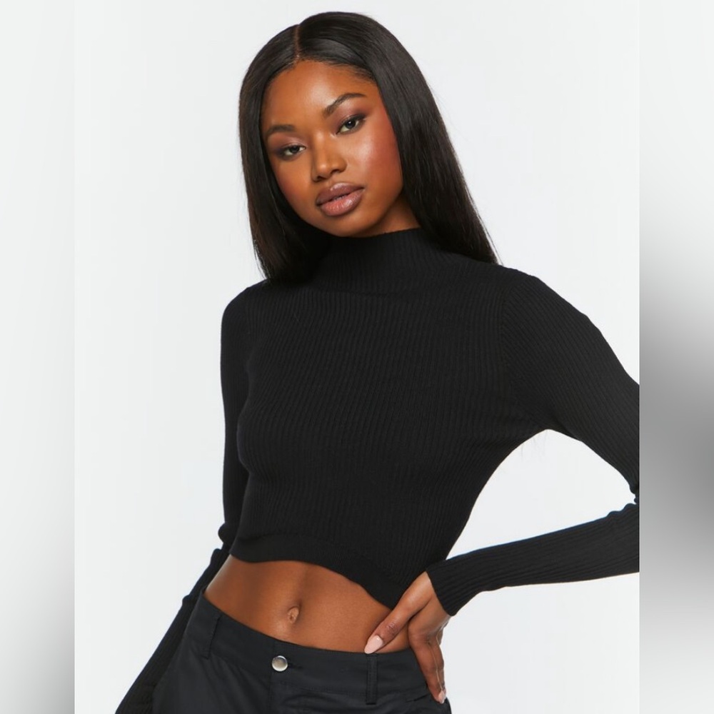 Forever 21 ribbed mock neck sweater